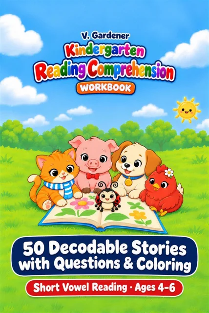 Kindergarten Reading Comprehension Workbook cover